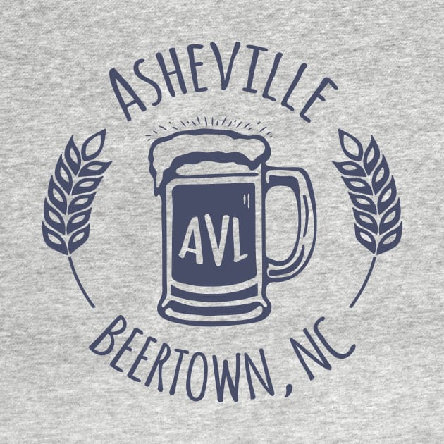 Beertown Asheville, NC - GreyBlue G 03 by AVL Merch